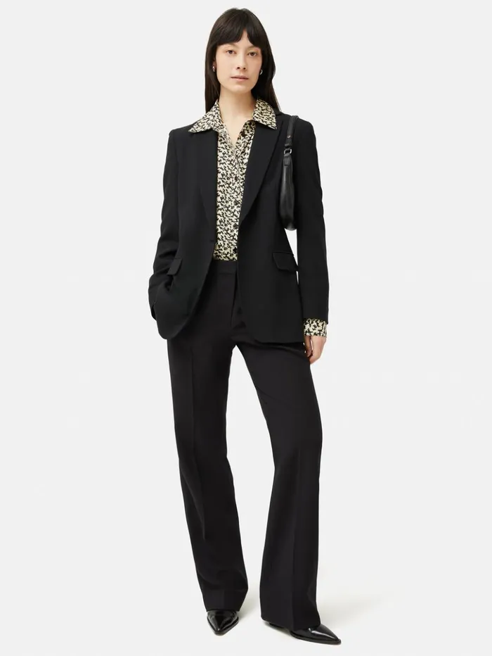 Jigsaw Reef Odyssy Silk Twill Shirt Monochrome Women Shirts and Tops