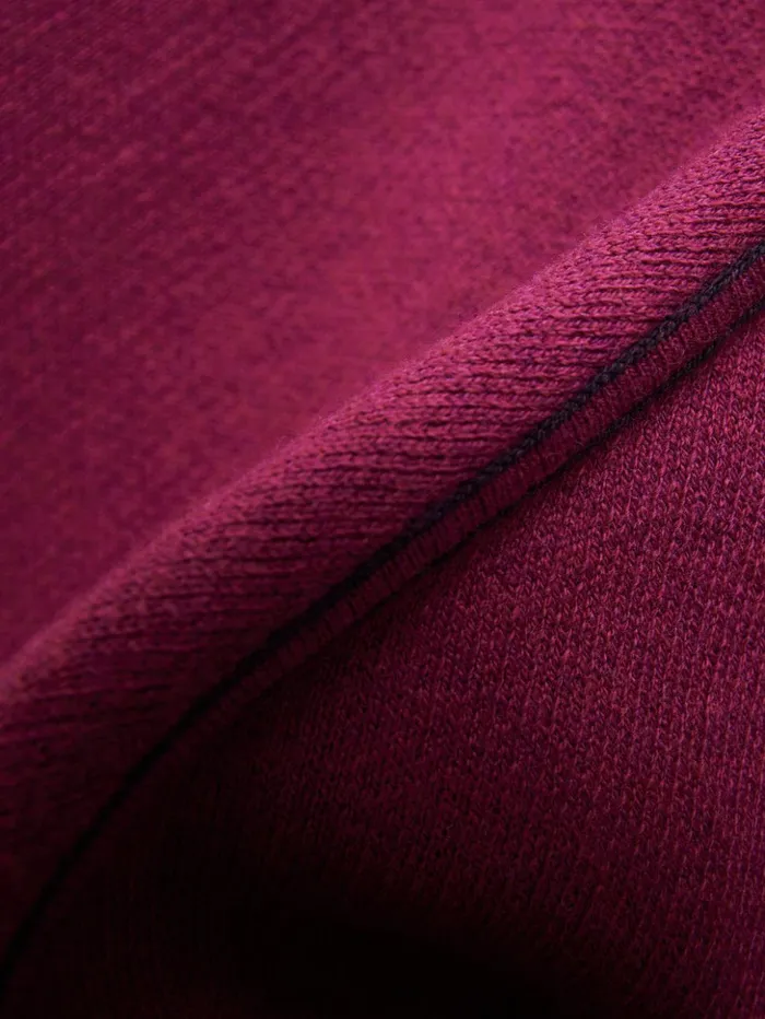 Jigsaw Reversible Cotton Blend Poncho Burgundy Women Knitwear and Cashmere