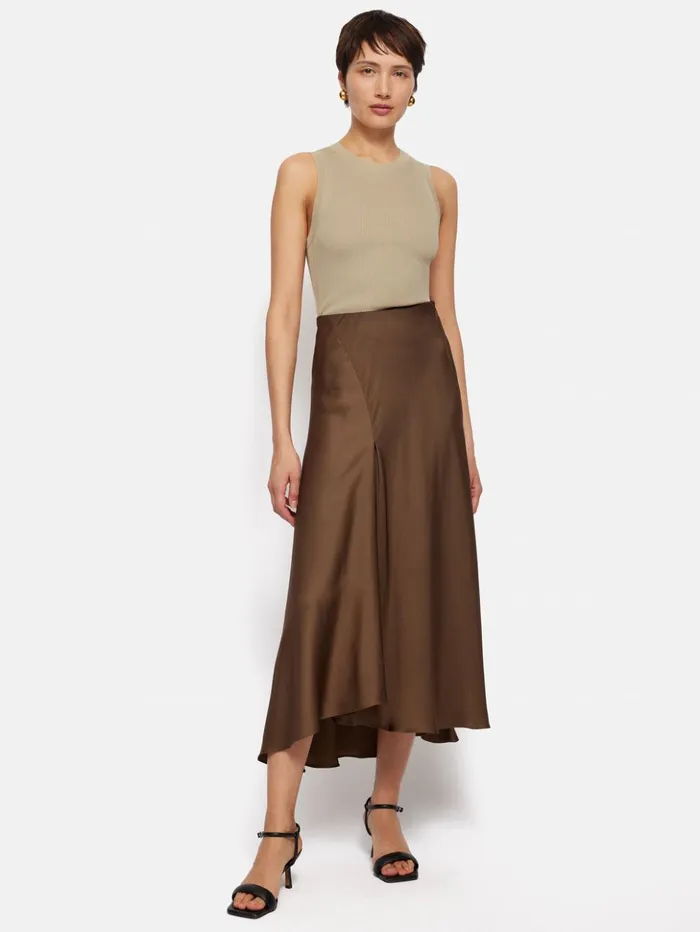 Jigsaw Rib Knitted Tank Neutral Women Shirts and Tops