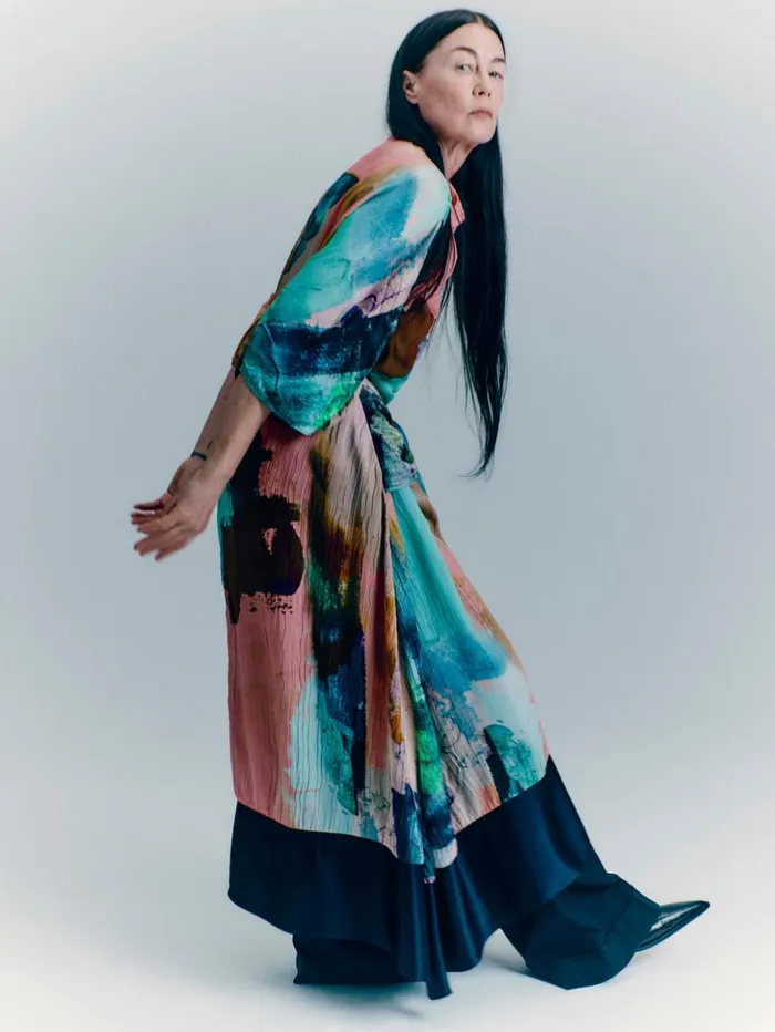 Jigsaw Roksanda Knotted Plisse Dress Multi Women Dresses and Jumpsuits