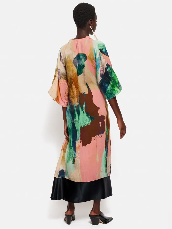 Jigsaw Roksanda Knotted Plisse Dress Multi Women Dresses and Jumpsuits