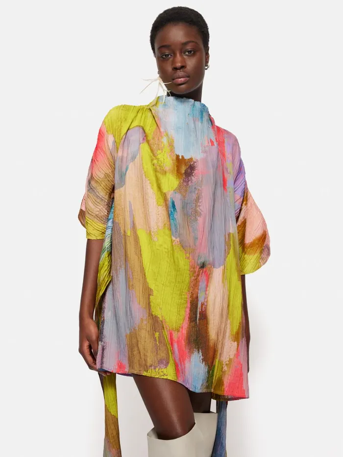 Jigsaw Roksanda Plisse Knotted Tabard Multi Women Dresses and Jumpsuits
