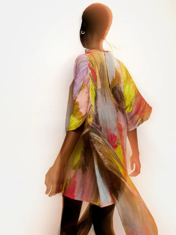 Jigsaw Roksanda Plisse Knotted Tabard Multi Women Shirts and Tops