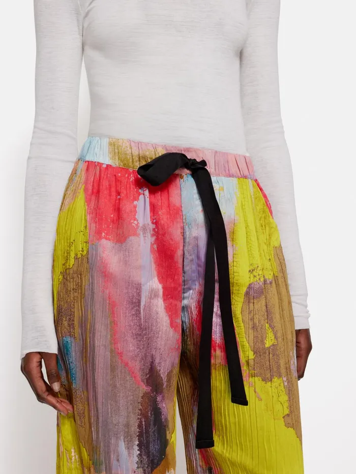 Jigsaw Roksanda Plisse Silk Trouser Multi Women Trousers