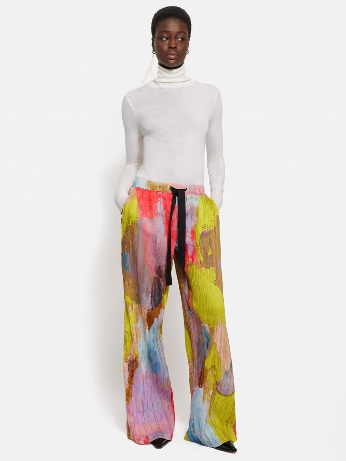 Jigsaw Roksanda Plisse Silk Trouser Multi Women Trousers