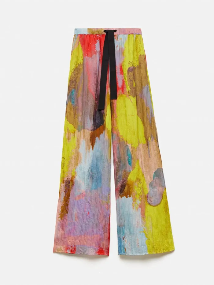 Jigsaw Roksanda Plisse Silk Trouser Multi Women Trousers