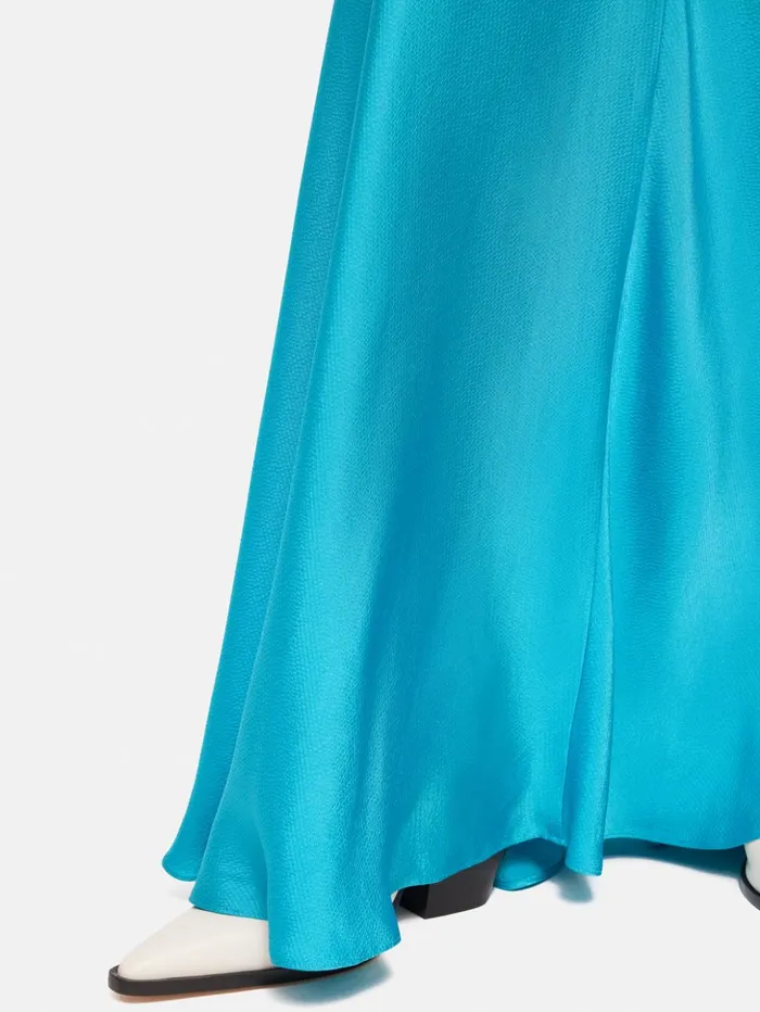Jigsaw Roksanda Satin Maxi Skirt Blue Women Skirts