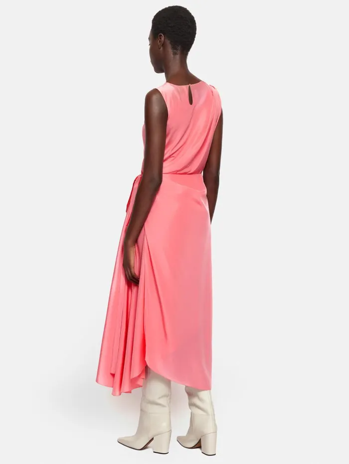 Jigsaw Roksanda Silk Bow Dress Pink Women Dresses and Jumpsuits