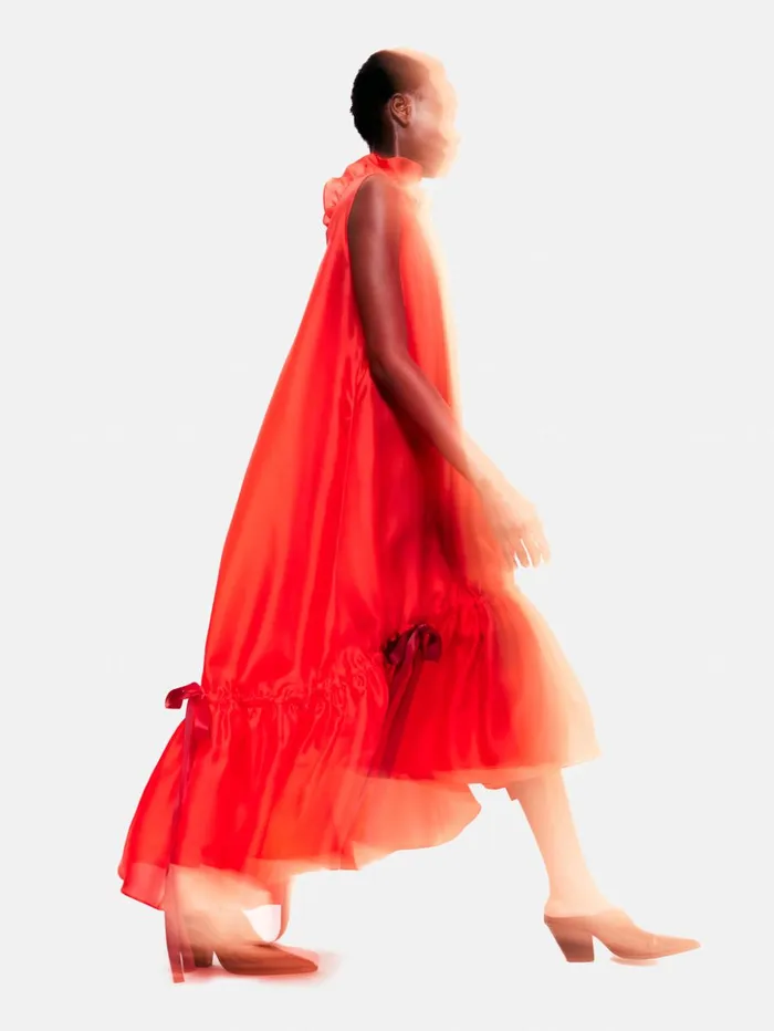 Jigsaw Roksanda Silk Gazar Maxi Dress Red Women Dresses and Jumpsuits