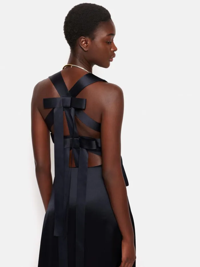 Jigsaw Roksanda Slip Maxi Dress Navy Women Dresses and Jumpsuits