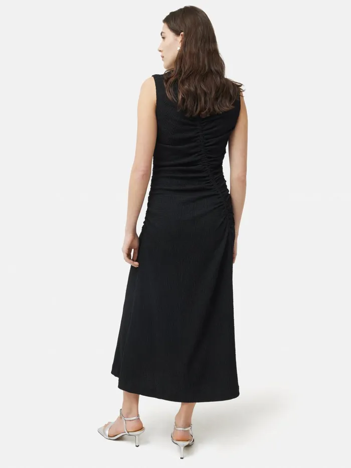 Jigsaw Ruched Jersey Dress Black Women Dresses and Jumpsuits