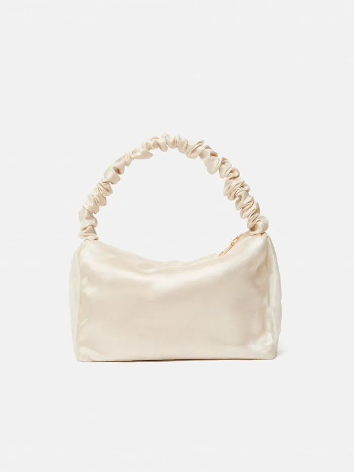 Jigsaw Ruched Organza Mini Bag Cream Women Bags