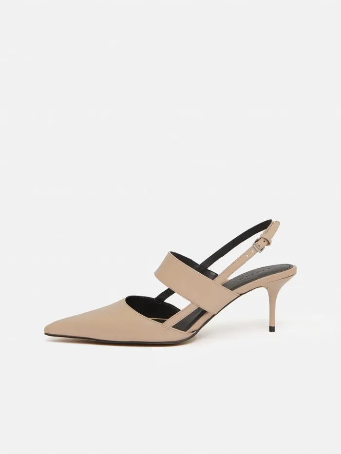 Jigsaw Russo Kitten Heel Beige Women Heels