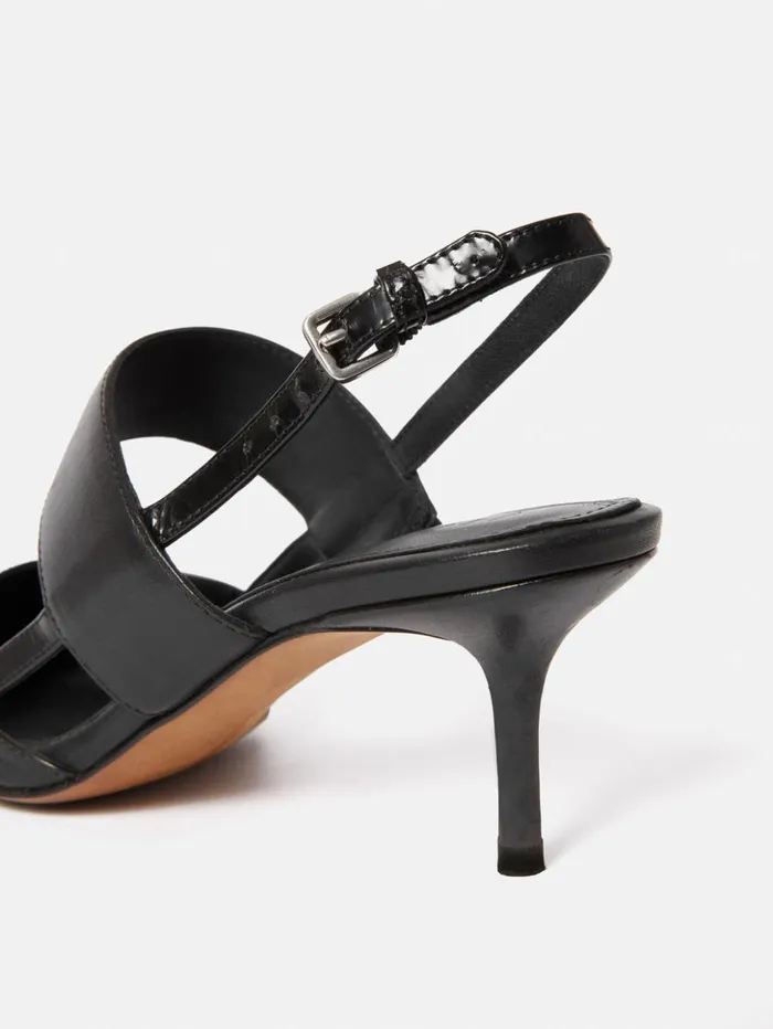 Jigsaw Russo Kitten Heel Black Women Heels
