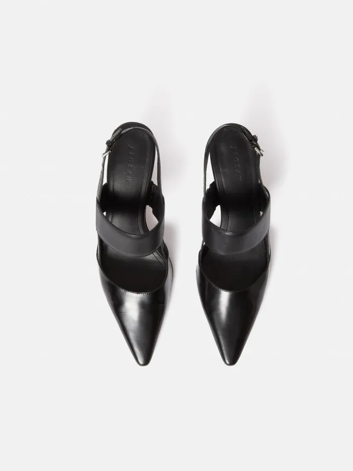 Jigsaw Russo Kitten Heel Black Women Heels