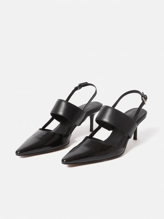 Jigsaw Russo Kitten Heel Black Women Heels