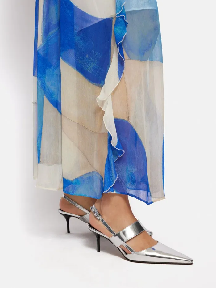 Jigsaw Russo Kitten Heel Silver Women Heels
