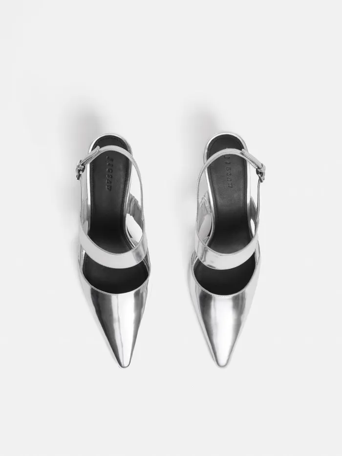 Jigsaw Russo Kitten Heel Silver Women Heels