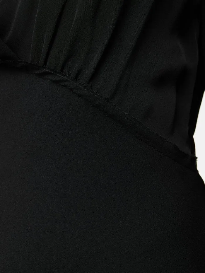 Jigsaw Satin Back Crepe Dress Black Women Dresses and Jumpsuits