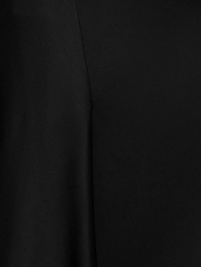 Jigsaw Satin Bias Asymmetric Skirt Black Women Skirts