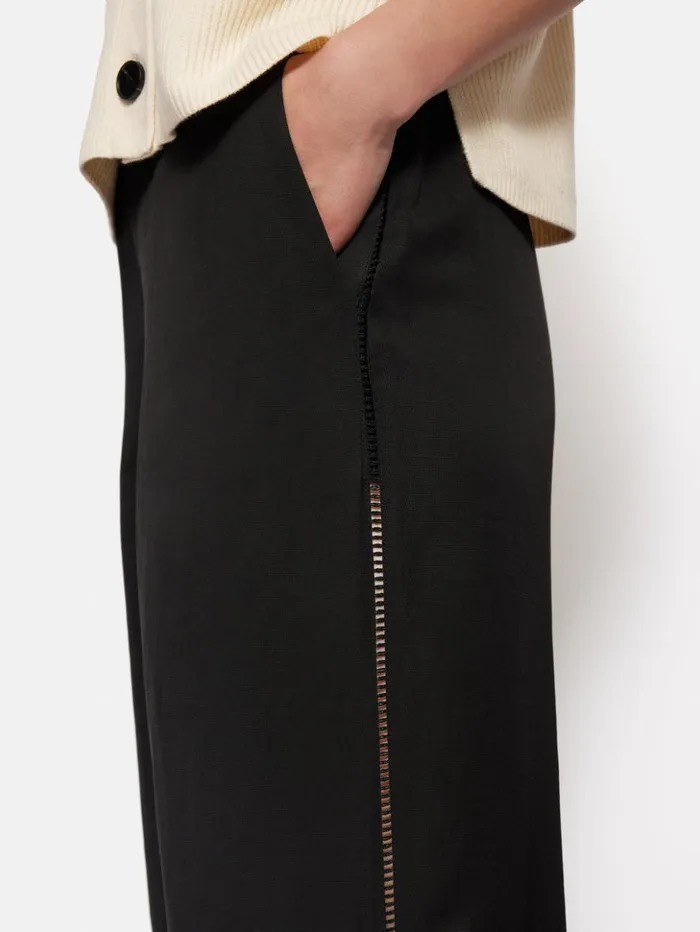 Jigsaw Scallop Trim Trouser Black Women Trousers