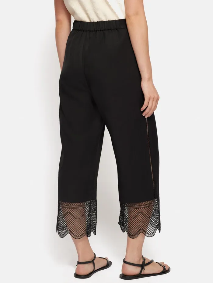 Jigsaw Scallop Trim Trouser Black Women Trousers