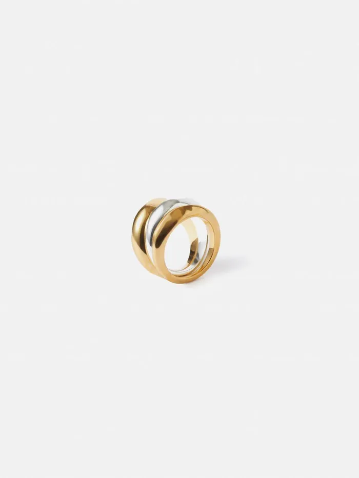 Jigsaw Sculptural Ring Set Multi Women Jewellery