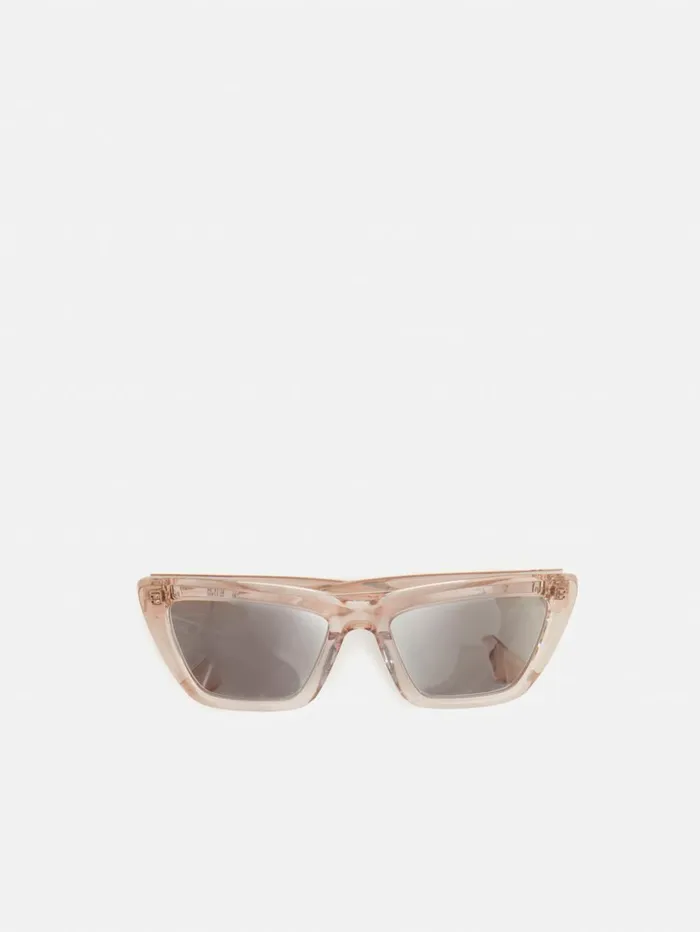 Jigsaw Shere Angled Cats Eye Sunglasses Peach Women Sunglasses