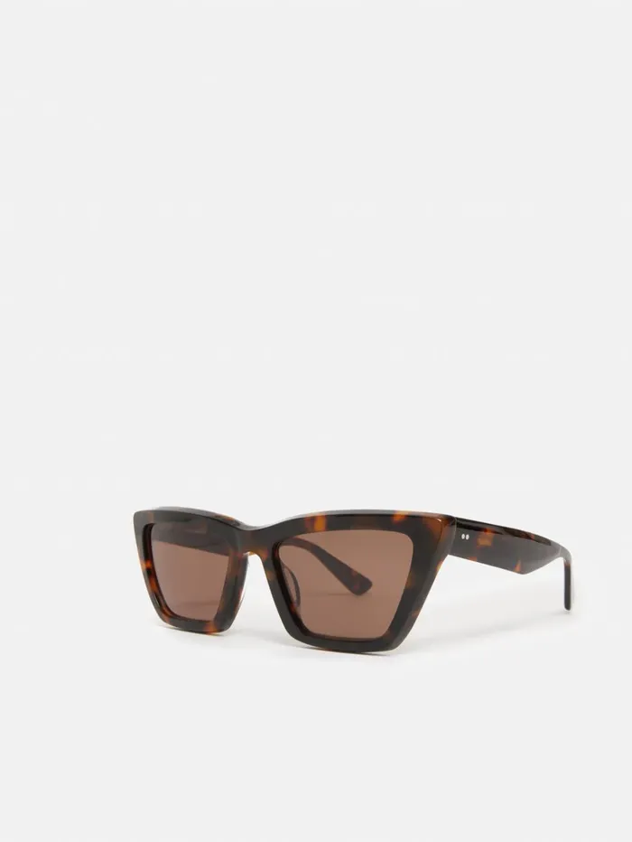 Jigsaw Shere Angled Cats Eye Sunglasses Tortoiseshell Women Sunglasses