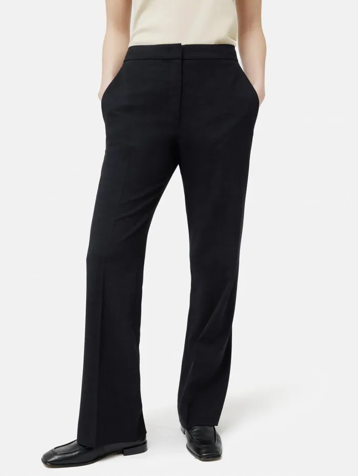 Jigsaw Short Crosshatch Mason Trouser Navy Women Trousers