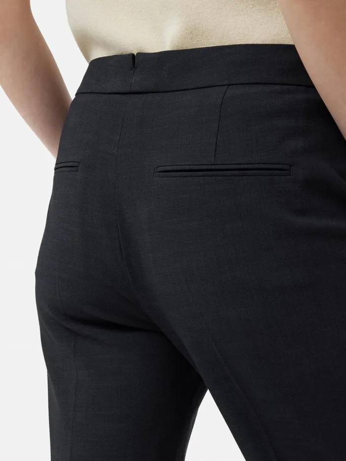 Jigsaw Short Crosshatch Mason Trouser Navy Women Trousers