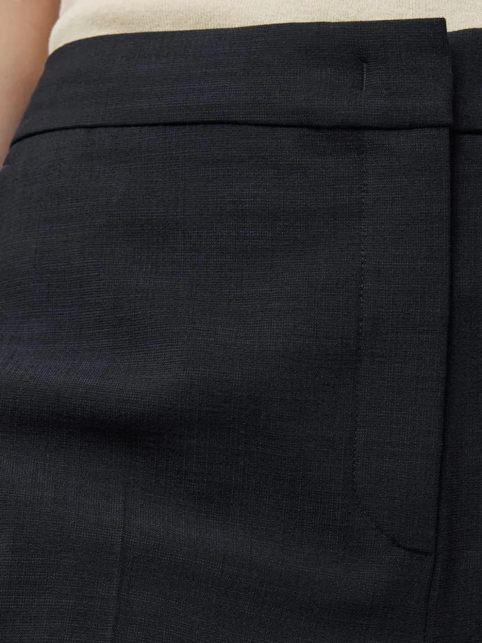 Jigsaw Short Crosshatch Mason Trouser Navy Women Trousers