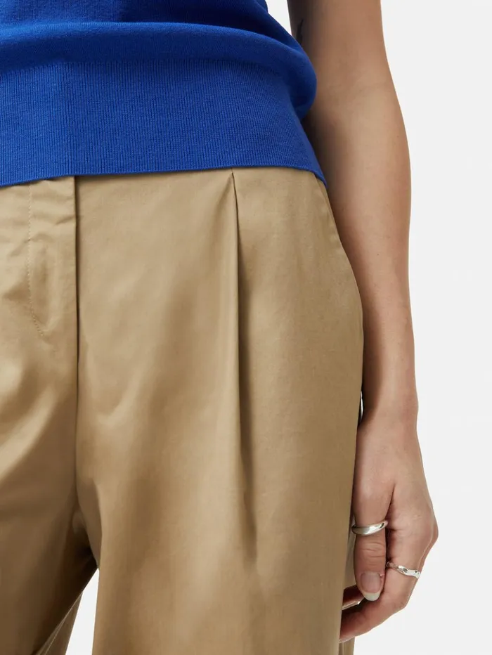 Jigsaw Silk Cotton Cap Sleeve Top Blue Women Shirts and Tops