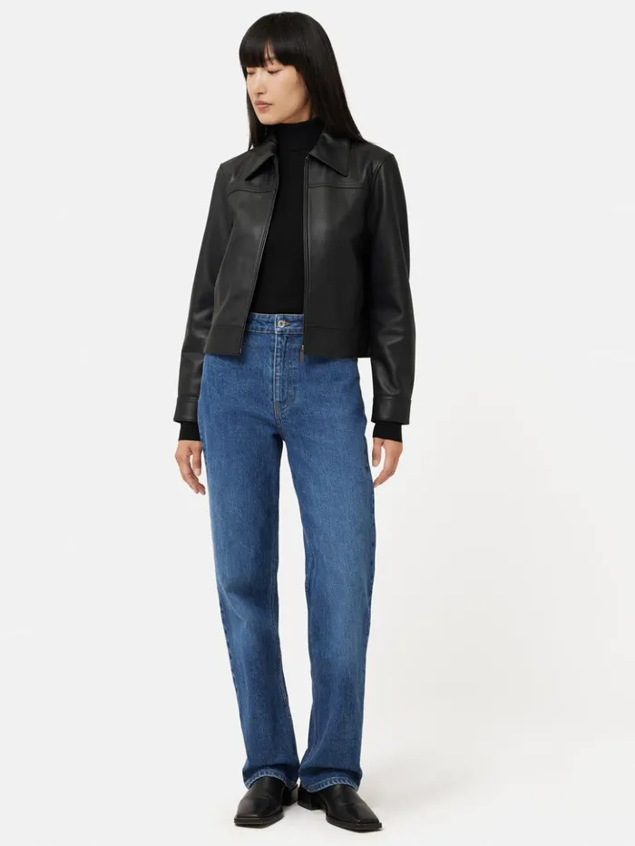 Jigsaw Silk Cotton Polo Jumper Black Women Knitwear and Cashmere