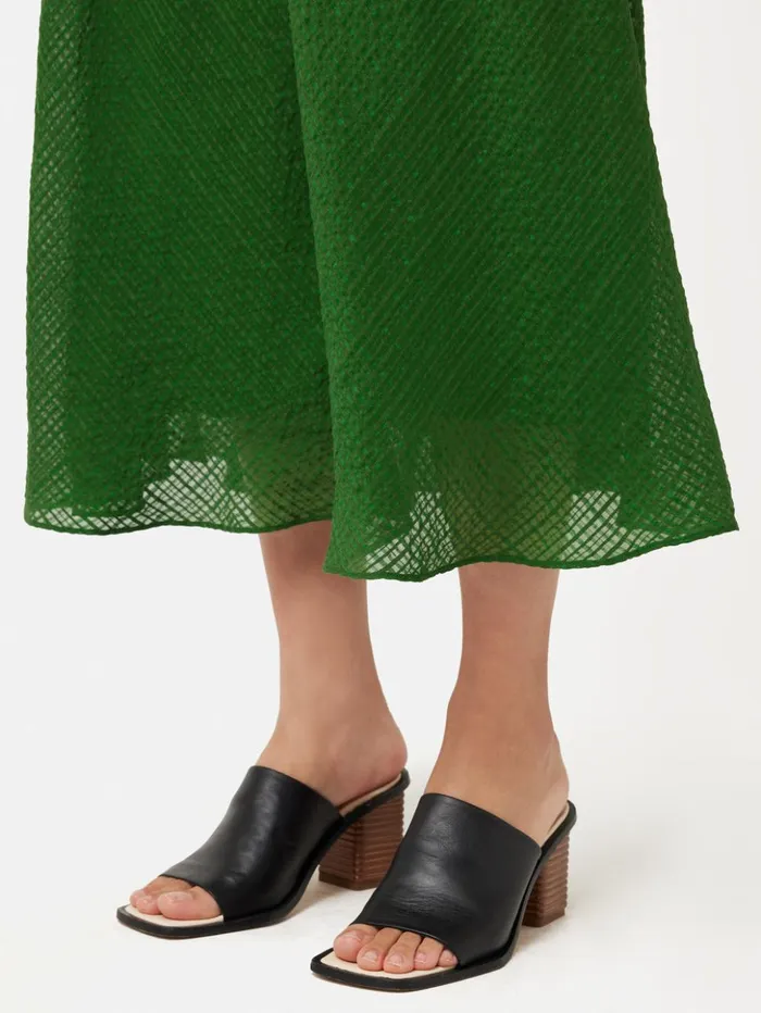 Jigsaw Silk Linen Gauze Midi Dress Green Women Dresses and Jumpsuits