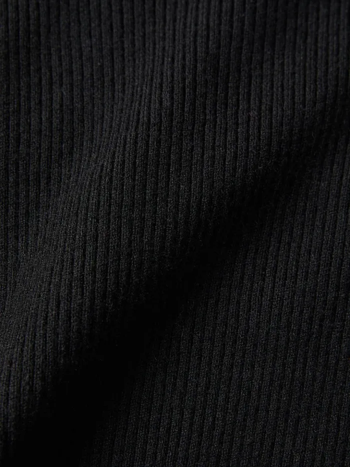 Jigsaw Slash Back Polo Neck Jumper Black Women Knitwear and Cashmere