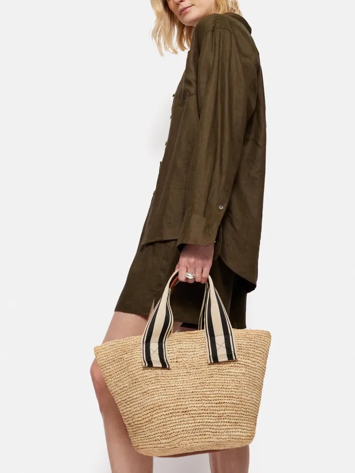 Jigsaw Soft Raffia Tote Natural Women Bags