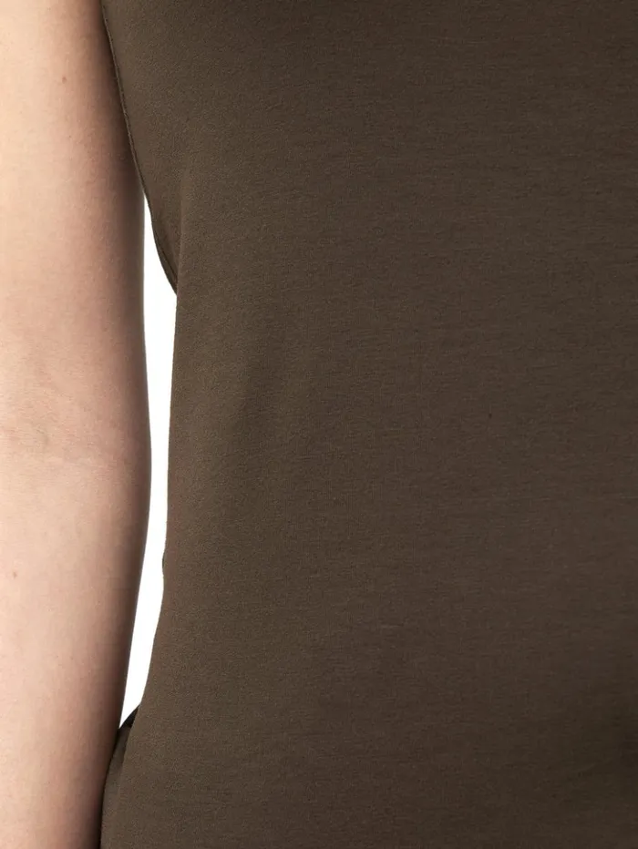 Jigsaw Square Neck Layering Tank Brown Women Shirts and Tops