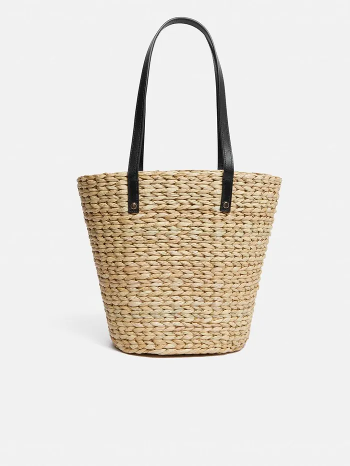 Jigsaw Straw Bucket Bag Natural Women Bags