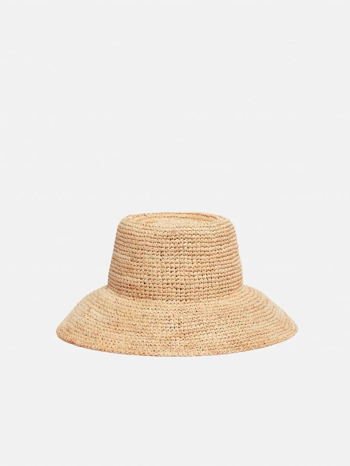 Jigsaw Straw Bucket Hat Natural Women Hats