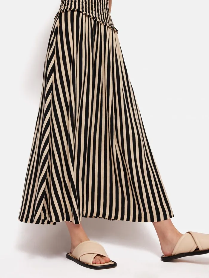 Jigsaw Stripe Jersey Dress Black Women Dresses and Jumpsuits