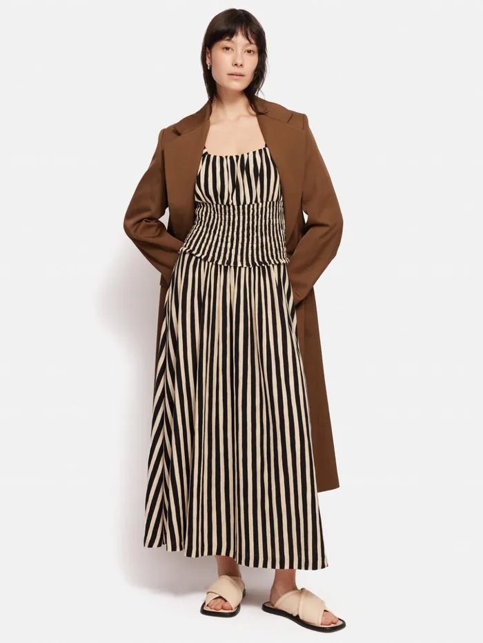 Jigsaw Stripe Jersey Dress Black Women Dresses and Jumpsuits