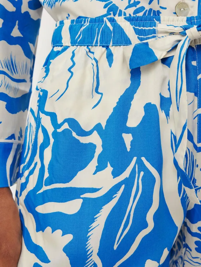 Jigsaw Strokes Floral Pyjama Blue Women Pyjamas