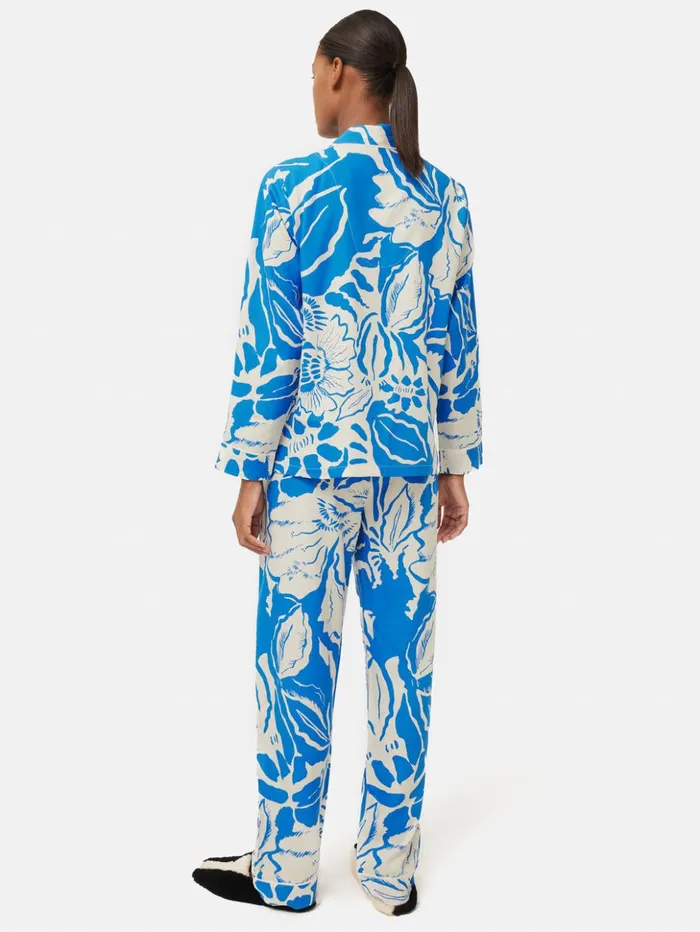 Jigsaw Strokes Floral Pyjama Blue Women Pyjamas