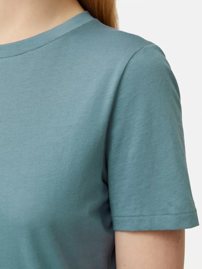 Jigsaw Supima Cotton Crew Neck Tee Blue Women Shirts and Tops