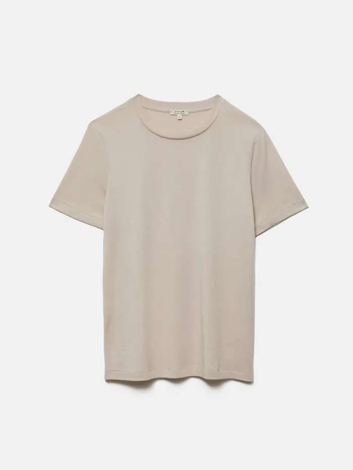 Jigsaw Supima Cotton Crew Neck Tee Ghost Women Shirts and Tops