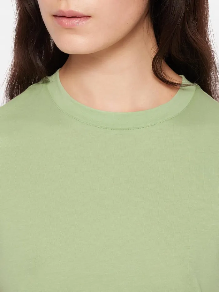 Jigsaw Supima Cotton Crew Neck Tee Pastel Green Women Shirts and Tops