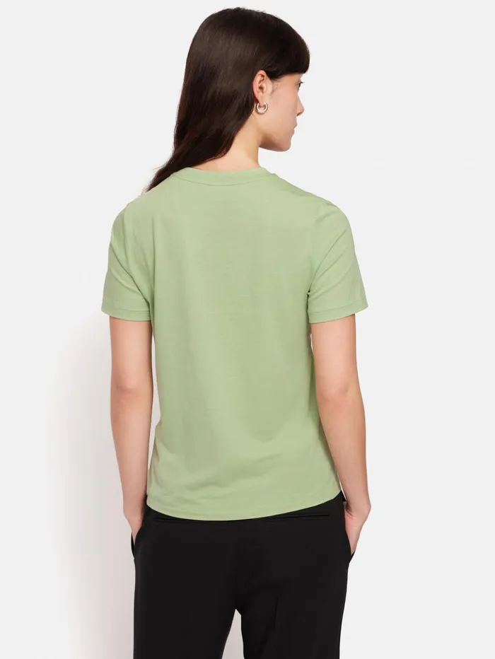 Jigsaw Supima Cotton Crew Neck Tee Pastel Green Women Shirts and Tops