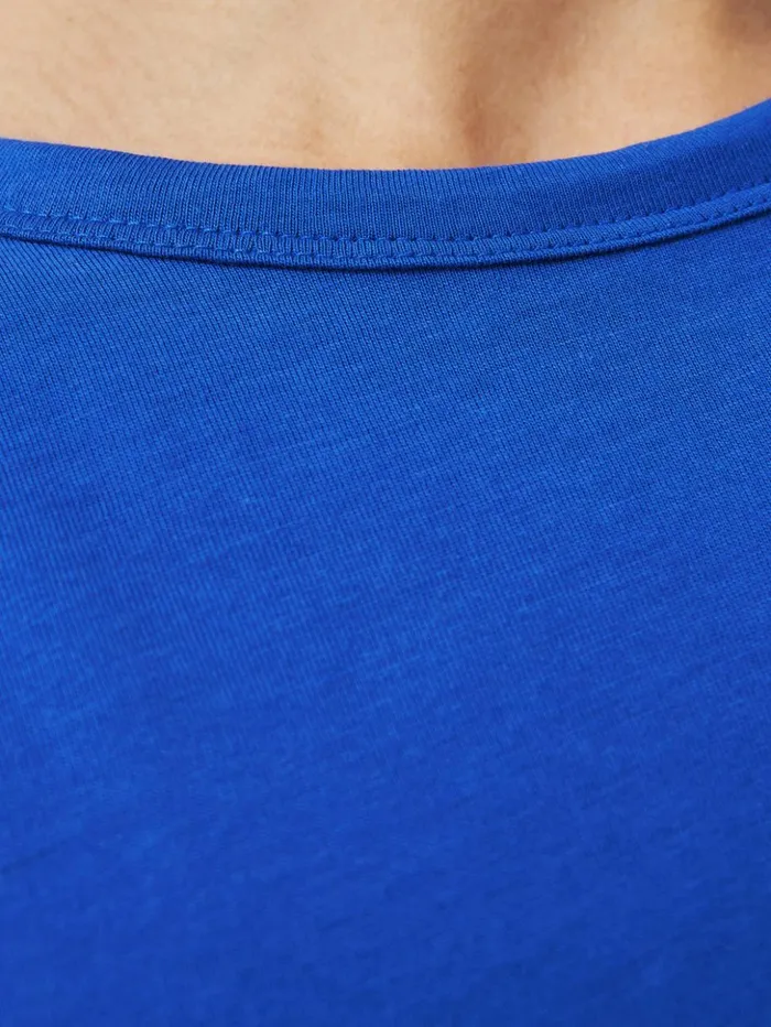 Jigsaw Supima Cotton Long Sleeve Tee Blue Women Shirts and Tops