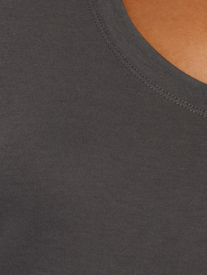 Jigsaw Supima Cotton Scoop Neck Tee Carbon Women Shirts and Tops